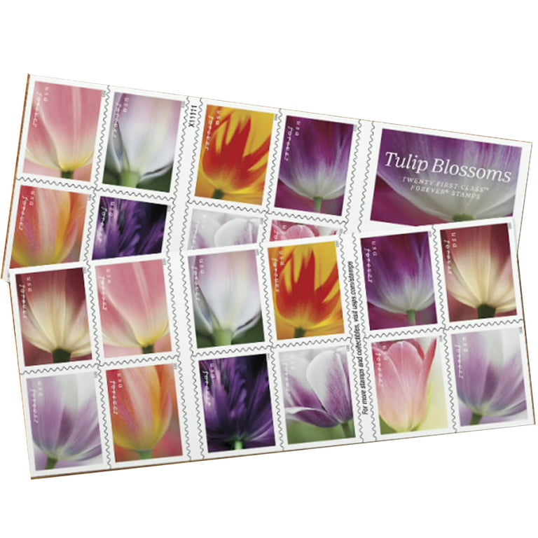Forever Postage Stamps Roll of 100 self-Stick First Class Wedding  Celebration Anniversary Flower Party (1)
