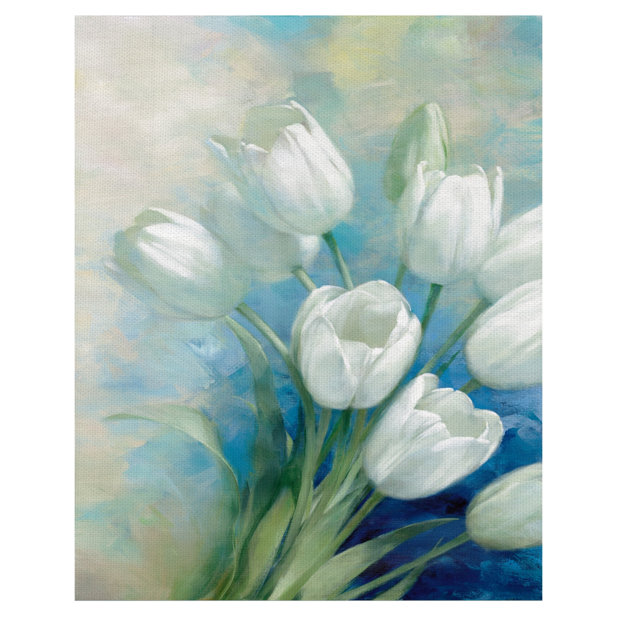 Tulip Blossoms by D. Rogier Wrapped Canvas Painting Art Print
