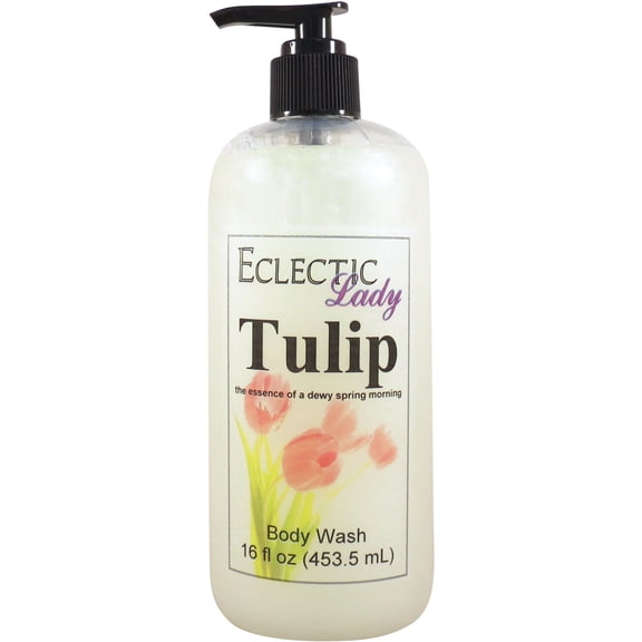 Tulip Body Wash by Eclectic Lady, Liquid Shower Gel for Women and Men, 16 Ounces