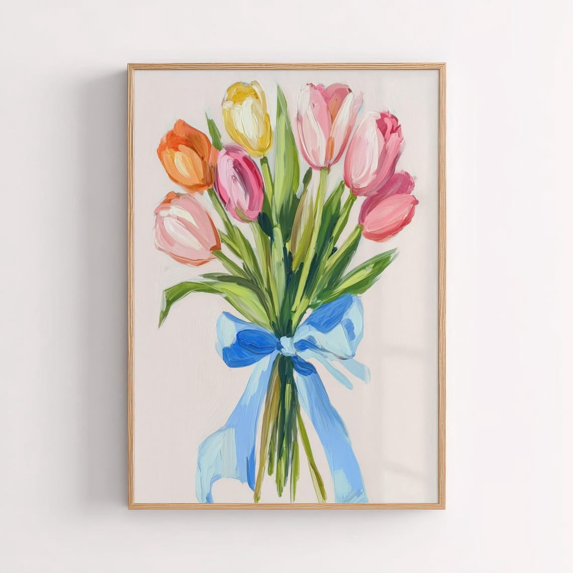 Tulip Bouquet, Colorful Floral Art Poster, Unframed Poster Size 12x18 ...