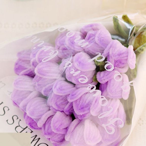 Tulip Bouquet Twisted Handmade DIY Flower Wedding Decoration purple Smile Home