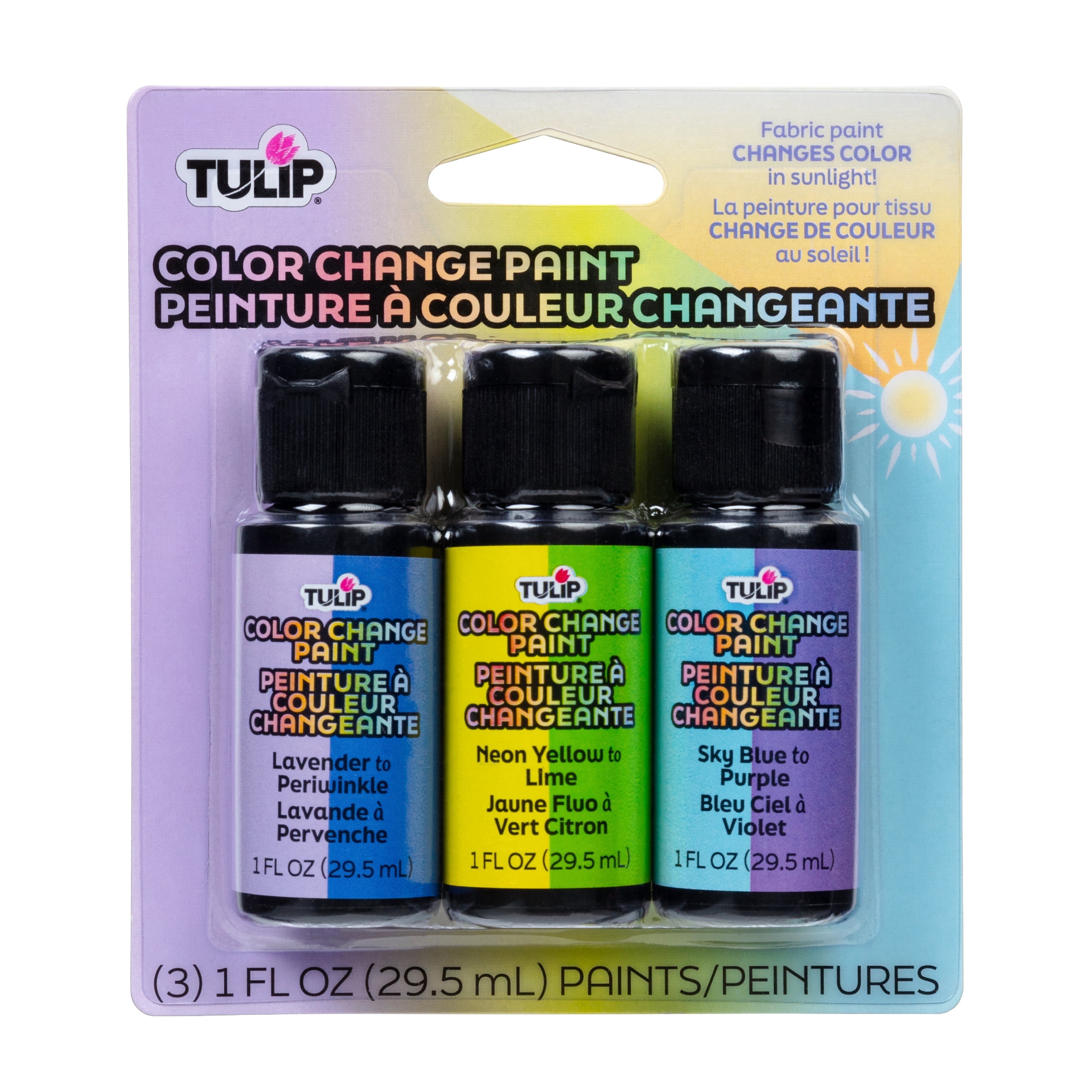 Tulip Color Change Sunlight Activated Fabric Paints Liquid Set (3 ...