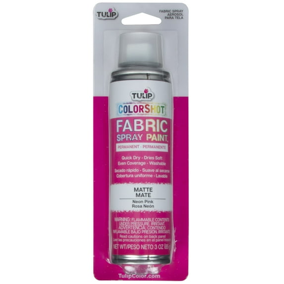 Tulip Color Shot Instant Fabric Color Paint Spray 3 oz Neon Pink