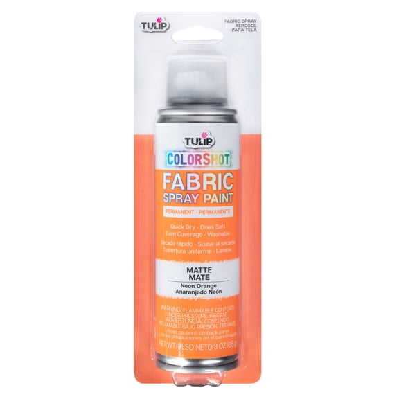 Tulip Color Shot Instant Fabric Color Spray 3oz-Neon Orange, Pk 2, Tulip