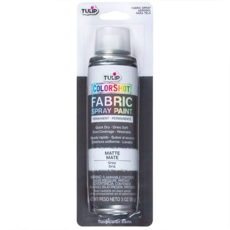Tulip Color Shot Instant Fabric Paint Color Spray 3 oz Gray