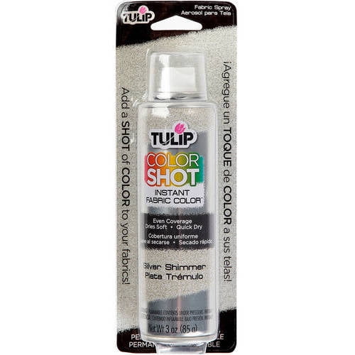 Tulip Color Shot Instant Fabric Spray Paint, 3 oz Metallic Silver