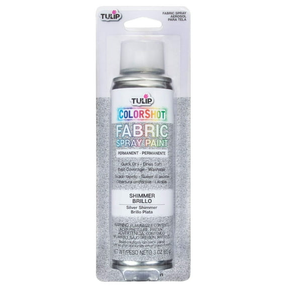 Tulip Color Shot Instant Fabric Spray Paint, 3 oz Metallic Silver