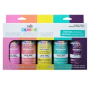 Tulip ColorShot Instant Fabric Spray Paint, Festival Colors, 5 Pack (1.5 oz Mini Cans) – Permanent Spray-On Fabric Paint for Clothes & DIY Projects