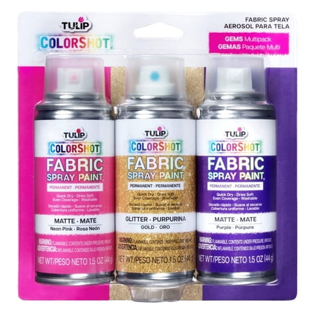 Tulip ColorShot Gems Permanent Fabric Paints Spray 3 Colors