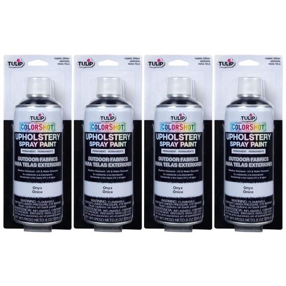Tulip Colorshot Outdoor Fabric Upholstery Spray Onyx Black 4 Pack