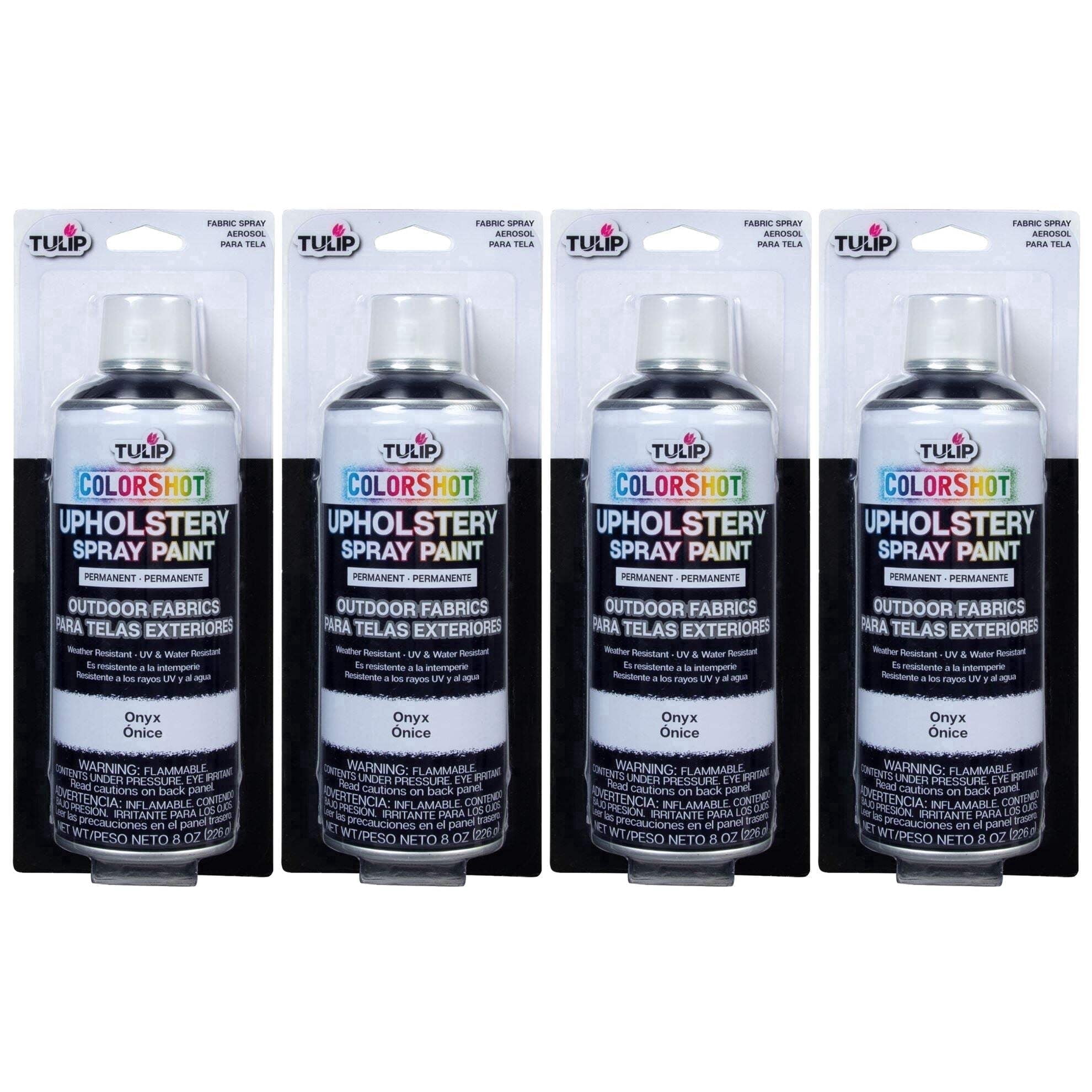 Tulip Colorshot Outdoor Fabric Upholstery Spray Onyx Black 4 Pack
