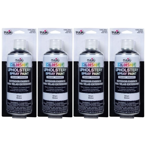 Tulip Colorshot Outdoor Fabric Upholstery Spray Onyx Black 4 Pack