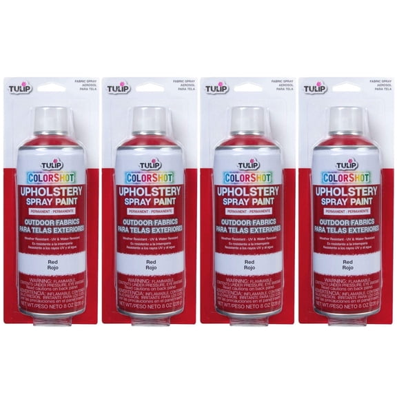 Tulip Colorshot Outdoor Fabric Upholstery Spray Red 4 Pack