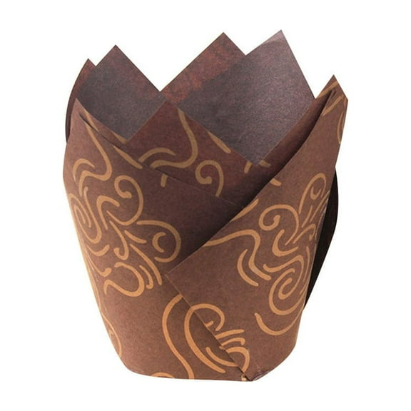 Tulip Cupcake Liners,Cupcake Liners,Muffin Liners,Baking Cups,Small Cupcake Liners,Cupcake Liner,Baking Cups Muffin Liner Grease-Proof Paper Cupcake Wrappers for Wedding,Birthday Party,50Pcs,A