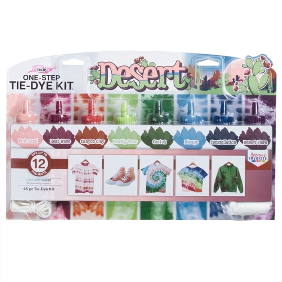 Tulip Desert 8-Color Tie-Dye Kit - Earthy One-Step Fabric Dye Set with Nature-Inspired Boho Palette