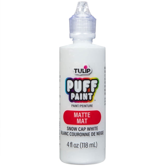Dim Space Tulip Dimensional Fabric Paint – Matte Snow Cap White, 4 fl oz ...