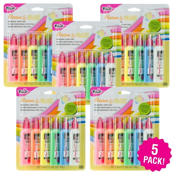 Tulip Dimensional Fabric Paints 1.25oz 6 Count, Multipack of 5