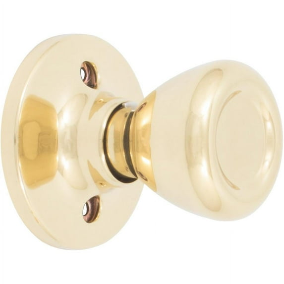 Tulip Door Knob, Dummy (Non-Turning) Latch, Polished Brass by Stone Harbor Hardware