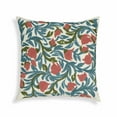 thumbnail image 1 of Tulip Embroidered Floral Wool 20" Square Accent Cushion, 1 of 4