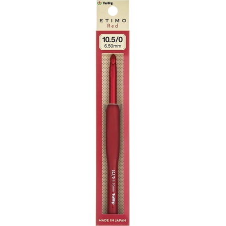 Tulip Etimo Red Crochet Hook W/ Cushion Grip-Size 10.5/6.50mm