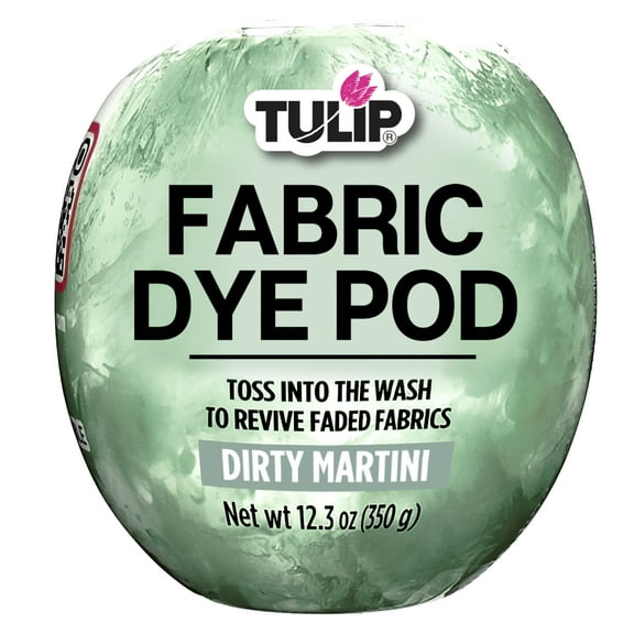 Tulip Fabric Dye Pod Dirty Martini (Green) 12.3, New Dye for Washing Machines