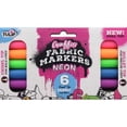 thumbnail image 1 of Tulip Fabric Markers Dual Tip Graffiti Neon 6pc, 1 of 8