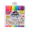 thumbnail image 1 of Tulip Permanent Fabric Markers Nepm 12-Pack - Fine Tip, Minimal Bleed & Fast Drying - Quality for T-shirts, Clothes, Shoes, Bags & Other Fabric Materials, 1 of 5