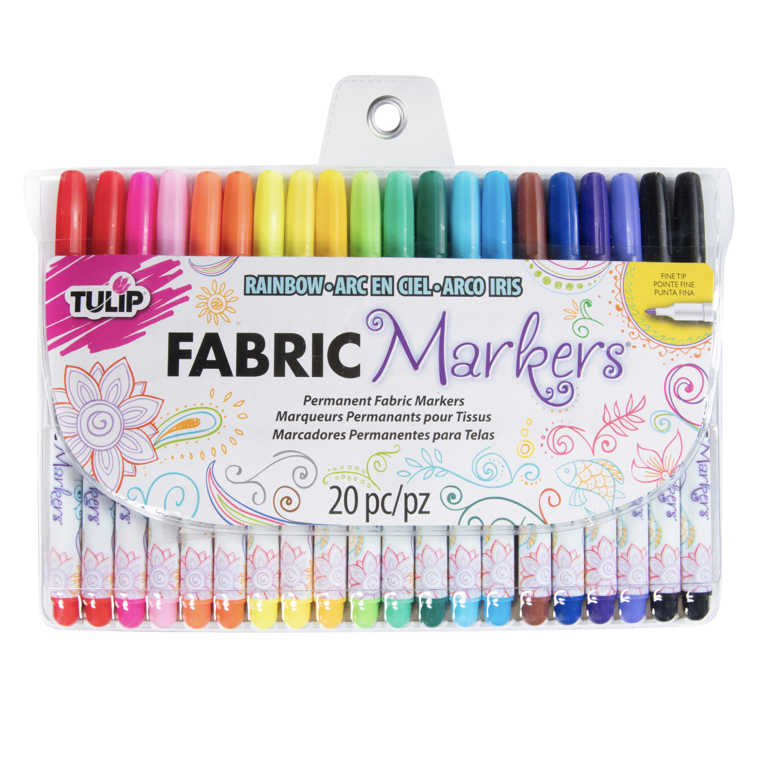 Tulip Fabric Markers, Multi-Colored, Fine, 20pk - image 1 of 10