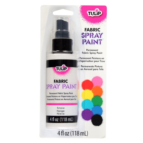 Tulip Fabric Paint, Permanent Spray on Paint, 4 fl oz White Snow