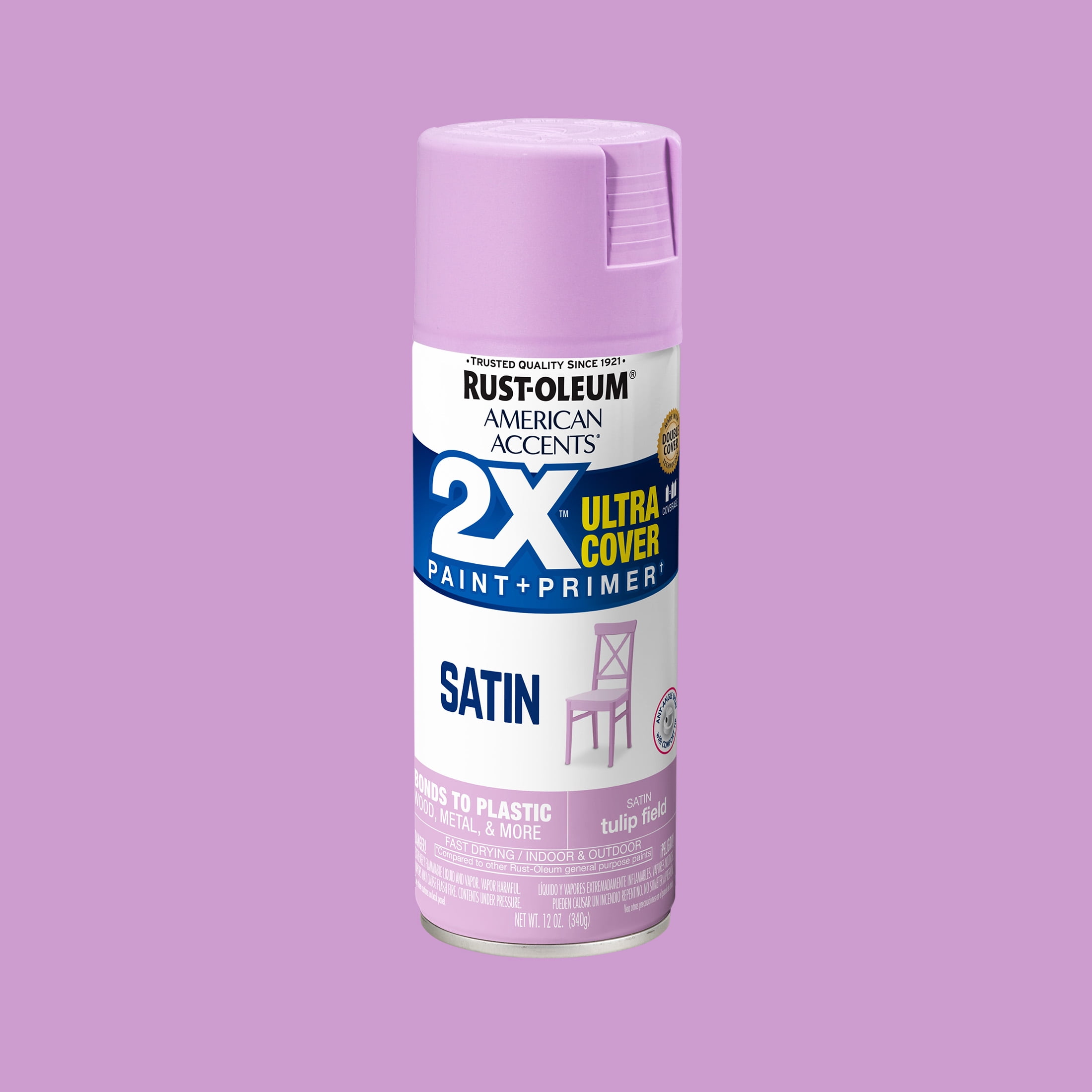 Tulip Field, Rust-Oleum American Accents 2X Ultra Cover Satin Spray Paint-389905, 12 oz