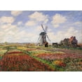 thumbnail image 1 of Tulip Fields with the Rijnsburg Windmill, 1886, Scenic Unframed Giclee Print Wall Art by Claude Monet Sold by ArtCom, 1 of 4