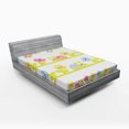 thumbnail image 1 of Ambesonne Tulip Fitted Sheet, Colorful Cartoon Garden, Full Size, Pale Green Pale Blue, 1 of 2