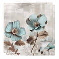 thumbnail image 1 of Tulip Flower Cloth Napkins Washable Set of 2, Teal Brown Vintage Floral Plant Botanical Reusable Dinner Table Napkins Cloth Bulk for Weddings Kitchen Restaurants Hotel Events Parties 20 x 20 Inch, 1 of 9