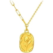 Tulip Flower Necklace Personalized Charm Flower Jewelry,Tulip Flower
