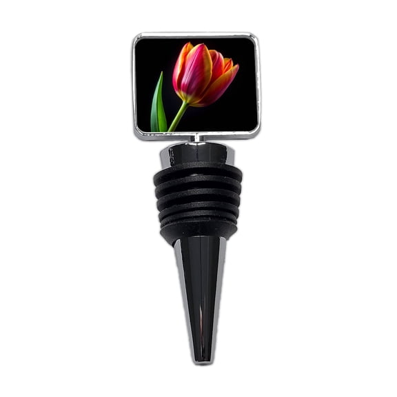 Tulip Flower Photo Wine Bottle Stopper Cap Plug