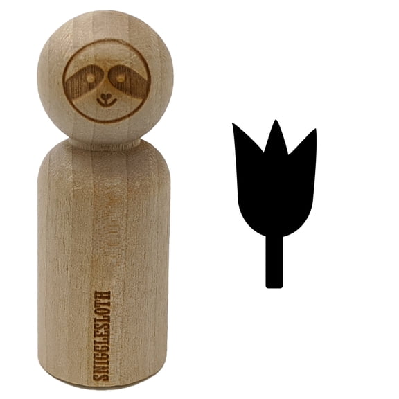 Tulip Flower Solid Rubber Stamp for Scrapbooking Crafting Stamping - Small 3/4 Inch