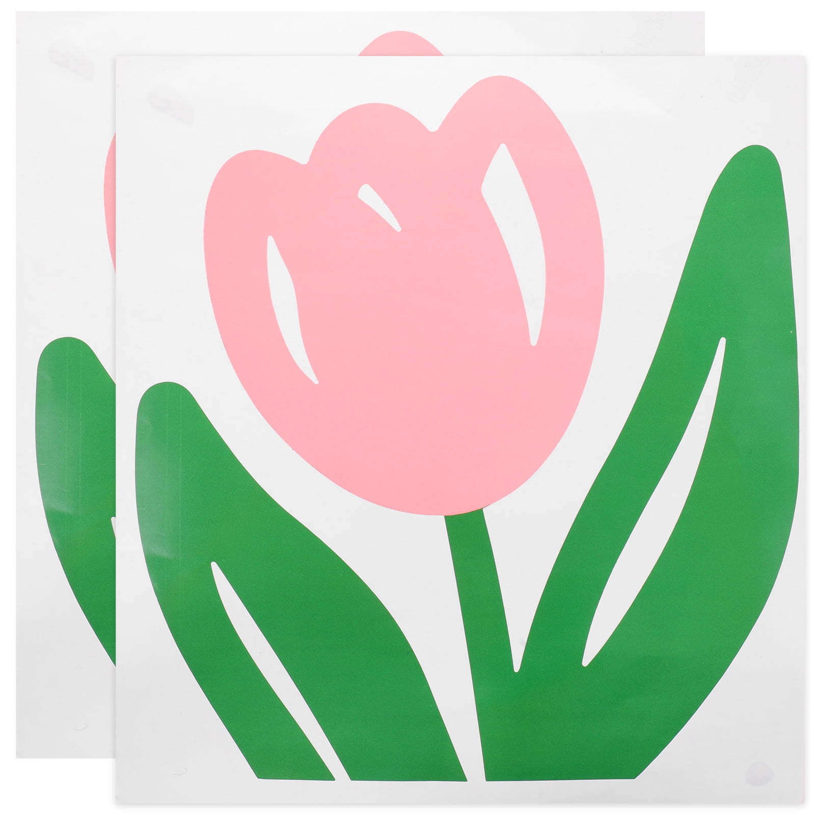 Tulip Flower Wall Decal DIY Floral Trash Bin Decal Desk Sticker for