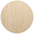 thumbnail image 1 of Tulip Flower in Circle Wood Shape Unfinished Piece Cutout Craft DIY Projects - 6.25 Inch Size - 1/4 Inch Thick, 1 of 7
