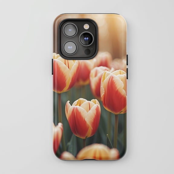 Tulip Flowers For All iPhone Series Tough Phone Case Floral