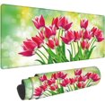 thumbnail image 1 of Tulip Flowers Gaming Mouse Pad Large Mouse Mat XL Desk Mat Extended Mouse Mat Non-Slip Laptop Computer Keyboard Mouse Pad for Office & Home 31.5x11.8 Inch, 1 of 6