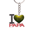 thumbnail image 1 of Tulip Greenery Flower  Keychain Metal Keyring Holder Love PAPA Father, 1 of 3