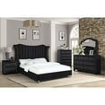 thumbnail image 1 of Tulip King 5 Pc Upholstery Bedroom Set Made With Wood In Black, 1 of 22