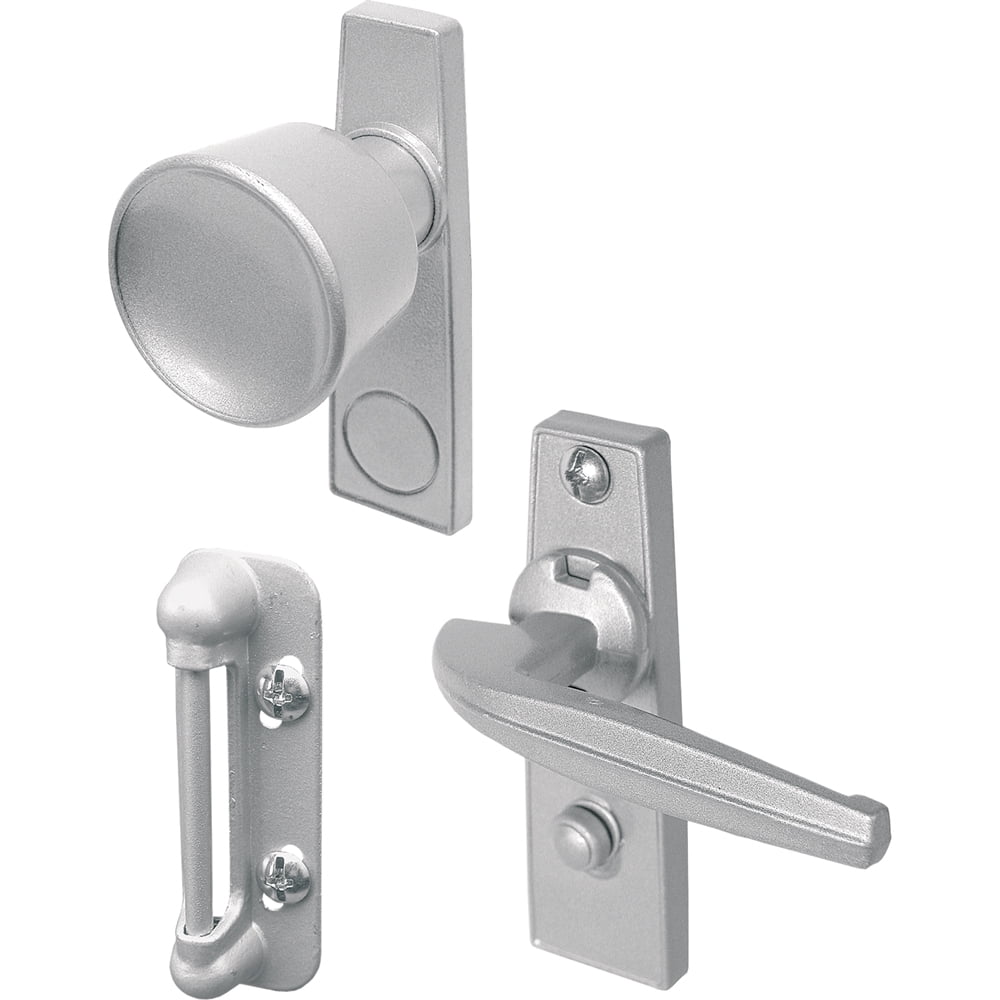 1-3/4 In. Aluminum Swinging Screen Door Knob Latch Set
