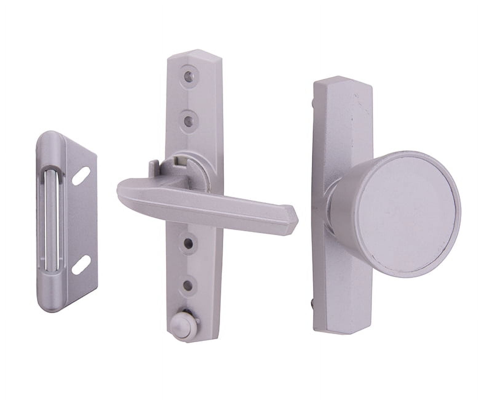 Tulip Knob Storm Door Latch Aluminum Finish