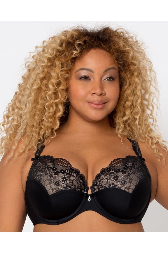 Tulip Lace Push Up - Black