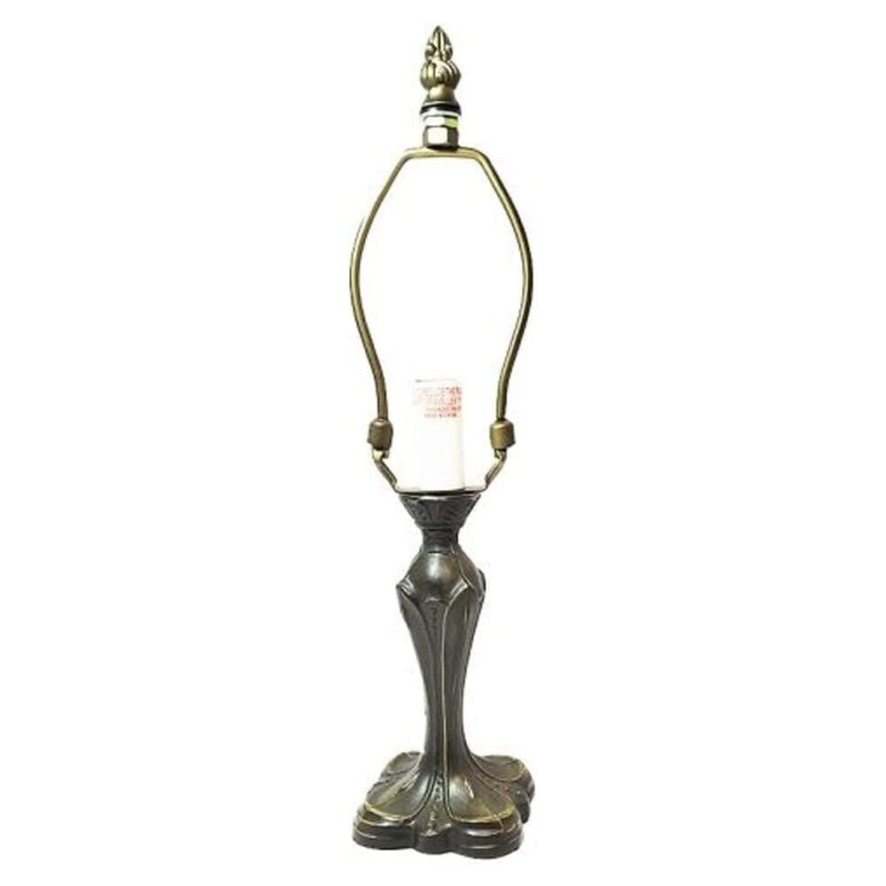 Tulip Metal Lamp Base, Antique Bronze Finish with Gold Highlights, Nicely Weighted, 12.25" Tall