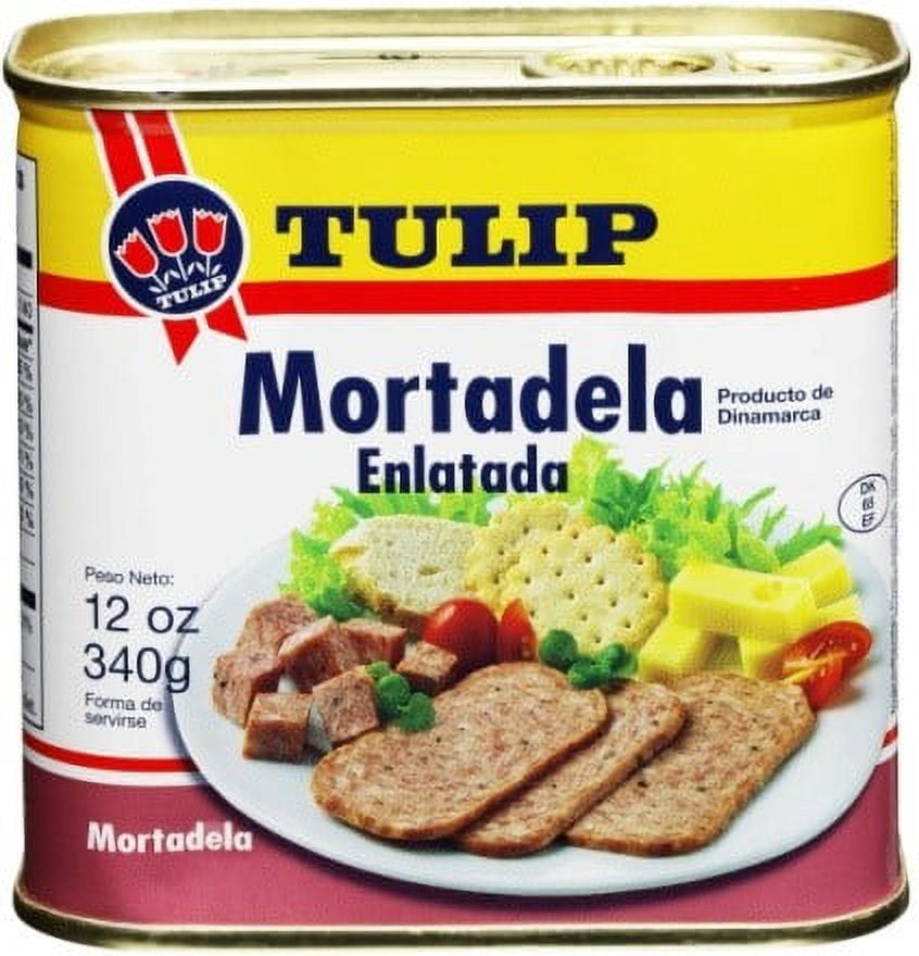 Tulip Mortadella Sliced, 12oz Can