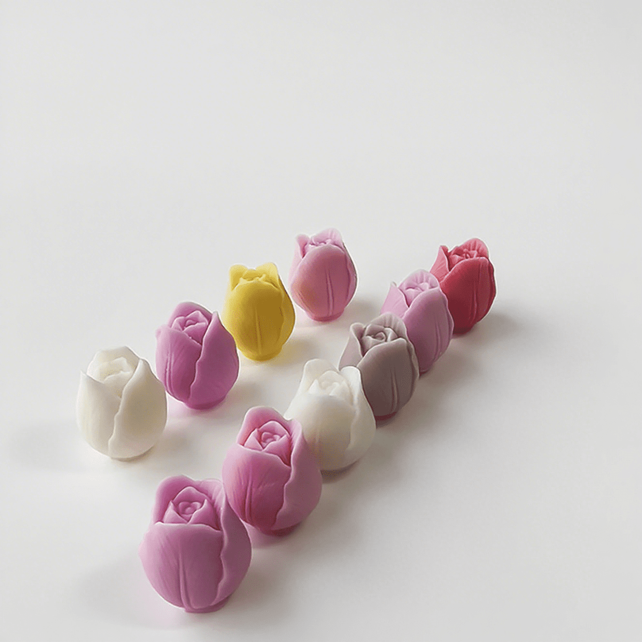 2-Pack Tulip Silicone Molds - 3D Flower Shaped Molds For Candles, Soap, Resin, Fondant Crafts