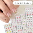 thumbnail image 1 of Tulip Nail Sticker Small Flower Petal Leaf Nail Sticker Waterproof Tape Back, 1 of 6