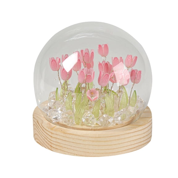 Tulip Night Light Handmade Tulip Decoration Bedroom Sleep Light Atmosphere Simulation Flower Birthday Gift for Friends, Girls, Family (13 Flowers)10*10*10cm)